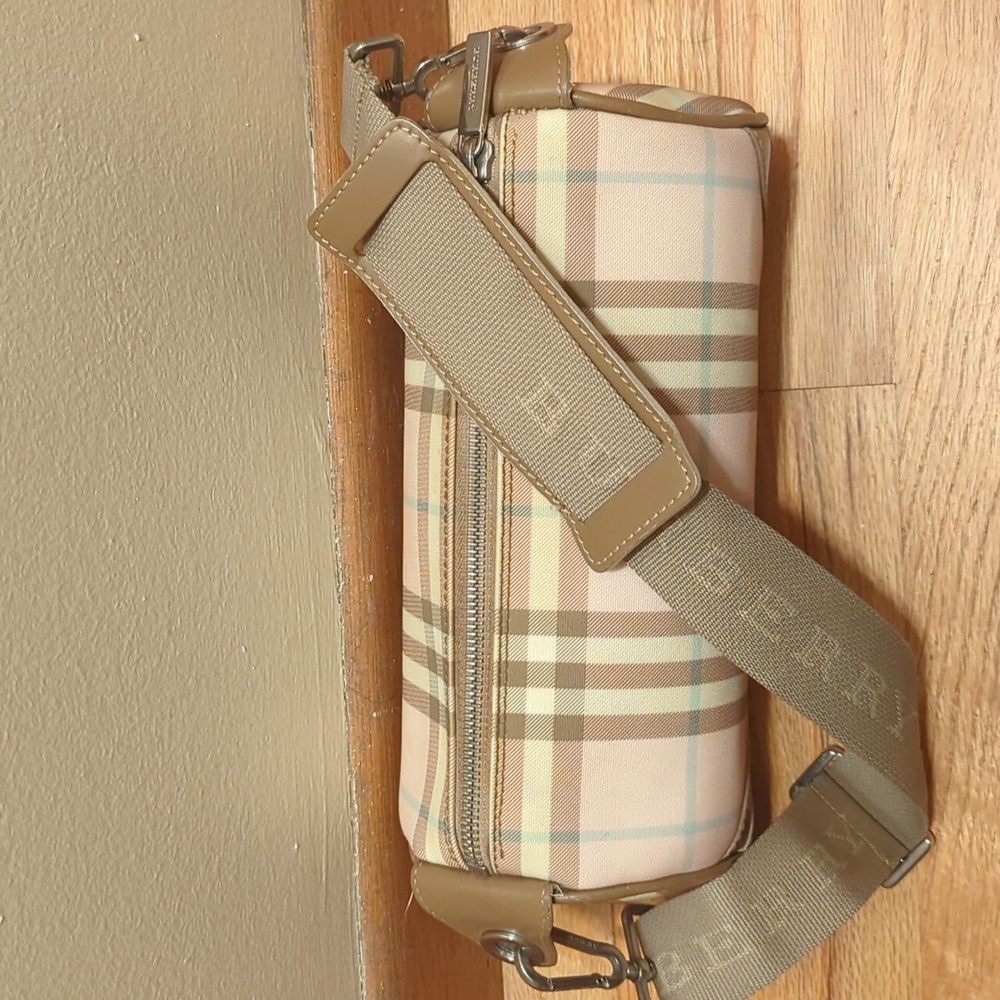 Burberry pink plaid Barrel bag